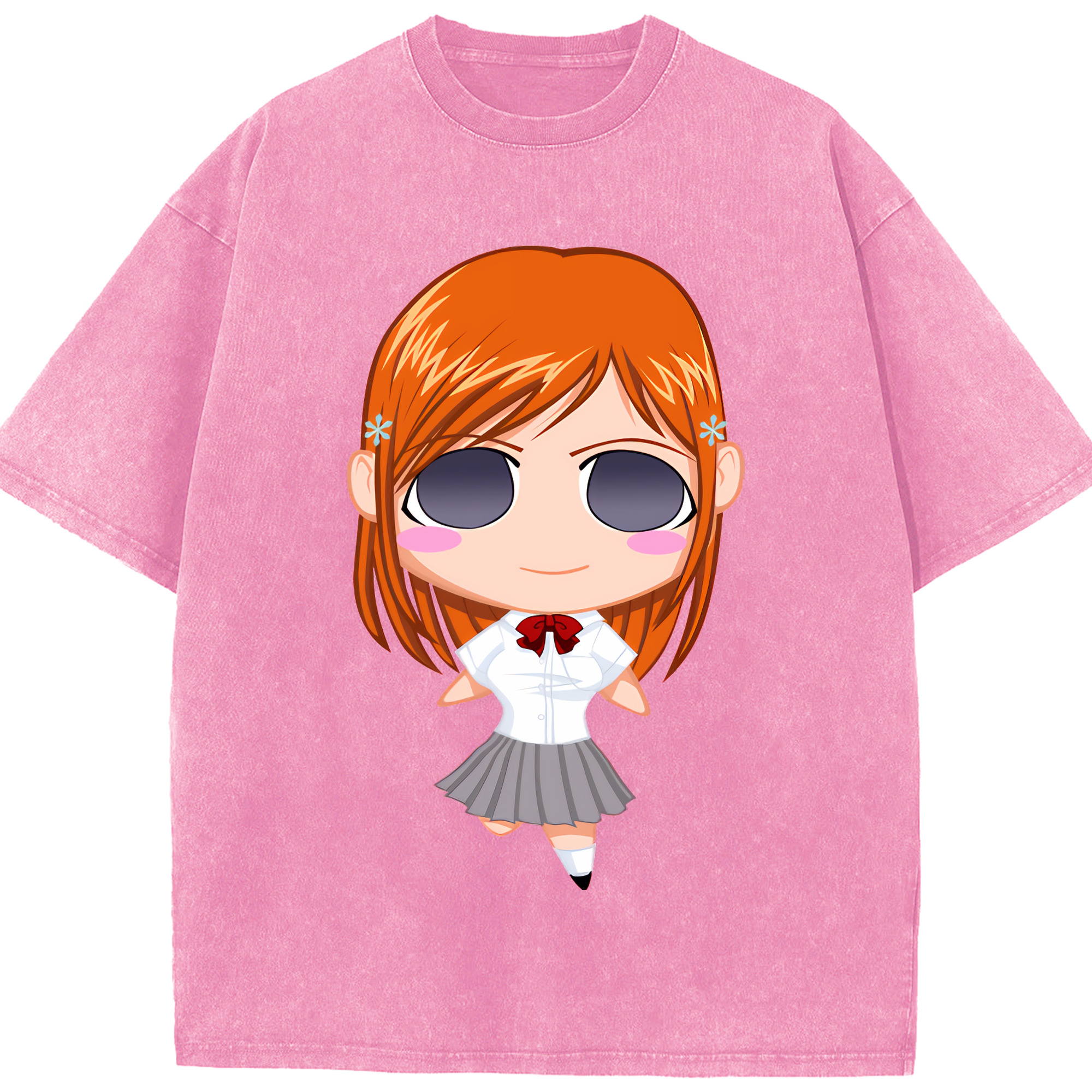 （画像用） ブリーチ 井上織姫（いのうえおりひめ） BLEACH Inoue Orihime 綿100% ヴィンテージ風 半袖Tシャツ（フロントプリント）